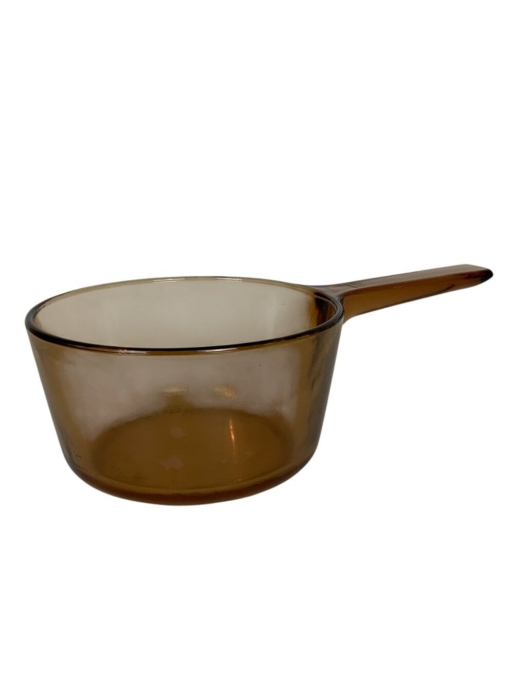 Vision Corning Glass Cookware Amber 1.5 L Saucepan Cook Pot Vintage 80s No Lid